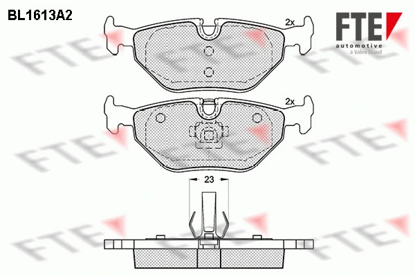 Brake Pad Set, disc brake (BL1613A2)