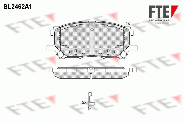 Brake Pad Set, disc brake (BL2462A1)