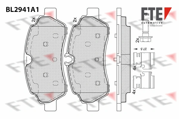 Brake Pad Set, disc brake (9011185)