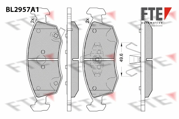 Brake Pad Set, disc brake (BL2957A1)