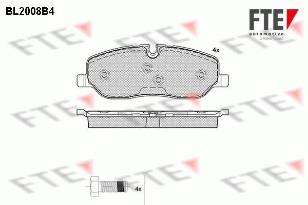 Brake Pad Set, disc brake (BL2008B4)