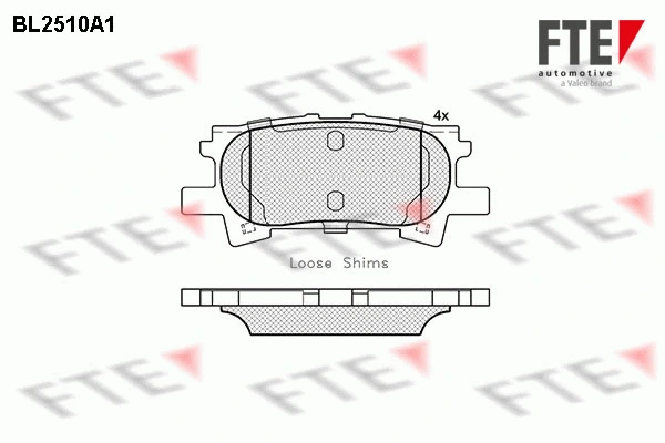 Brake Pad Set, disc brake (BL2510A1)