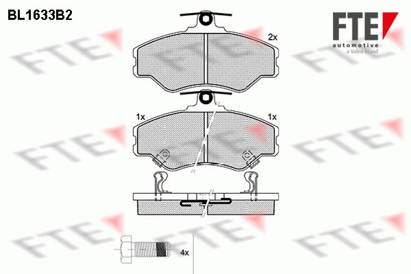 Brake Pad Set, disc brake (BL1633B2)