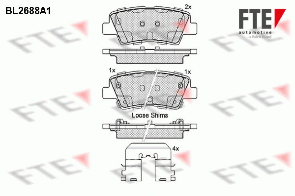 Brake Pad Set, disc brake (BL2688A1)