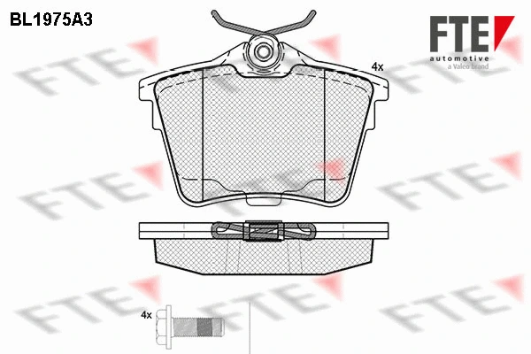Brake Pad Set, disc brake (BL1975A3)