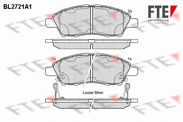Brake Pad Set, disc brake (BL2721A1)