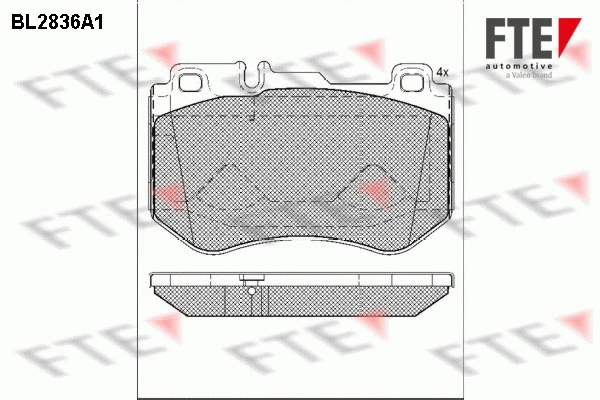 Brake Pad Set, disc brake (BL2836A1)