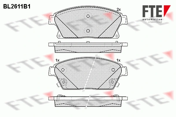 Brake Pad Set, disc brake (BL2611B1)