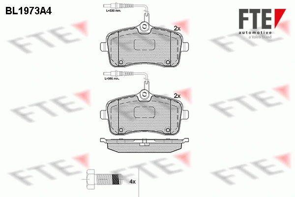 Brake Pad Set, disc brake (BL1973A4)