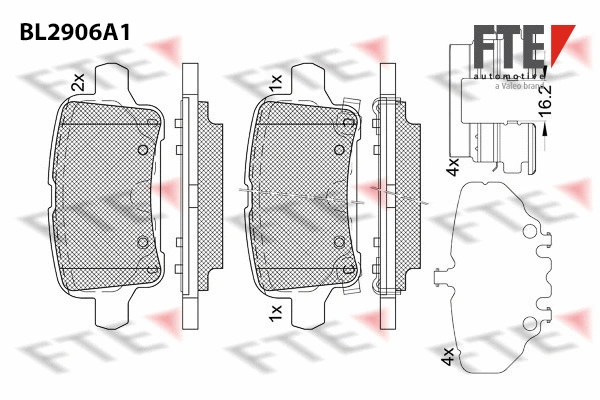 Brake Pad Set, disc brake (BL2906A1)