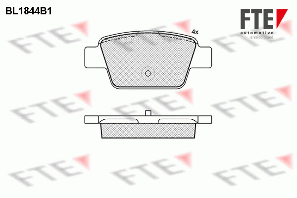 Brake Pad Set, disc brake (BL1844B1)