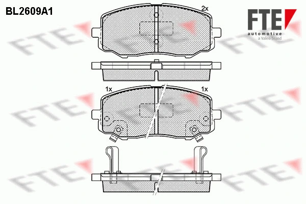 Brake Pad Set, disc brake (BL2609A1)