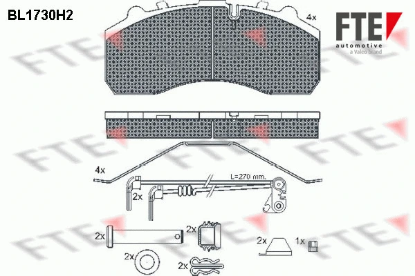 Brake Pad Set, disc brake (BL1730H2)