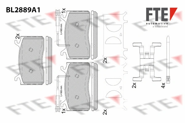 Brake Pad Set, disc brake (BL2889A1)