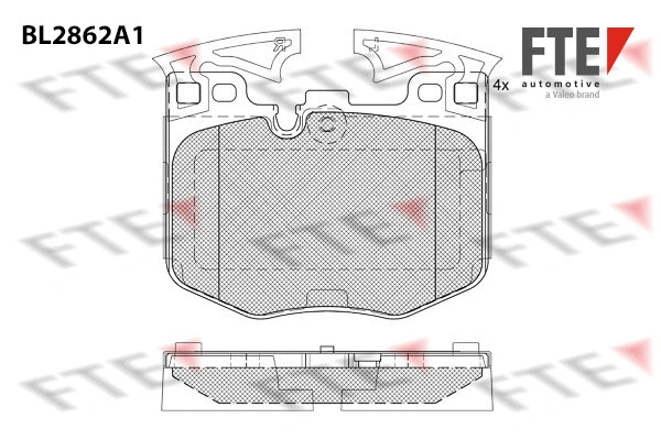 Brake Pad Set, disc brake (BL2862A1)
