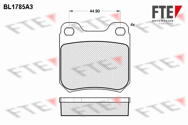 Brake Pad Set, disc brake (BL1785A3)