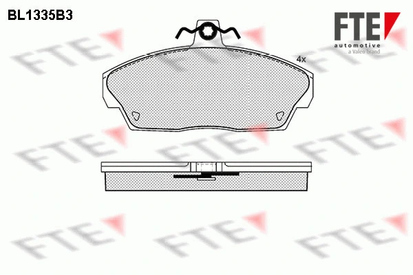 Brake Pad Set, disc brake (BL1335B3)