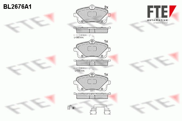 Brake Pad Set, disc brake (BL2676A1)