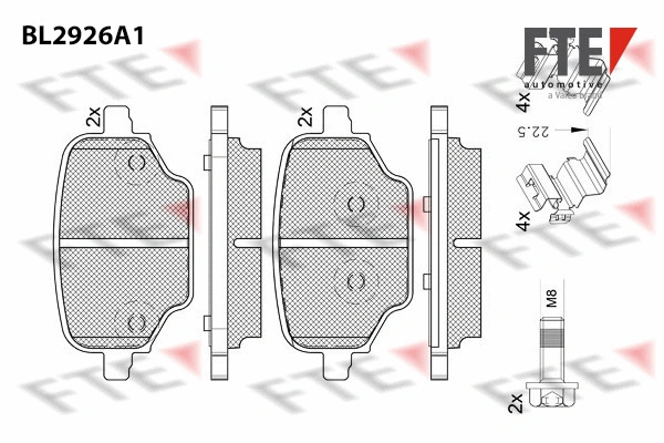 Brake Pad Set, disc brake (BL2926A1)