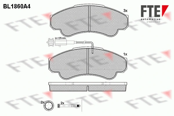 Brake Pad Set, disc brake (BL1860A4)