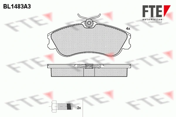 Brake Pad Set, disc brake (BL1483A3)