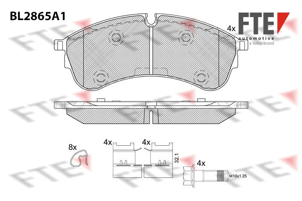 Brake Pad Set, disc brake (BL2865A1)