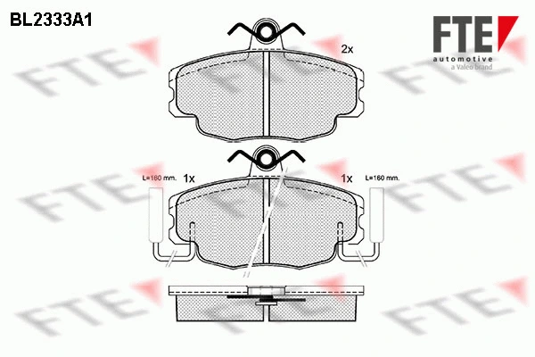 Brake Pad Set, disc brake (BL2333A1)