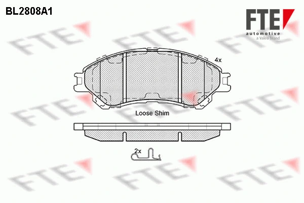 Brake Pad Set, disc brake (BL2808A1)