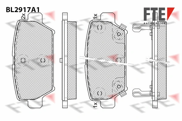 Brake Pad Set, disc brake (BL2917A1)