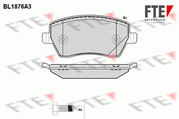Brake Pad Set, disc brake (BL1876A3)