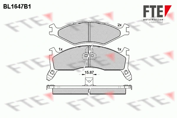 Brake Pad Set, disc brake (BL1647B1)