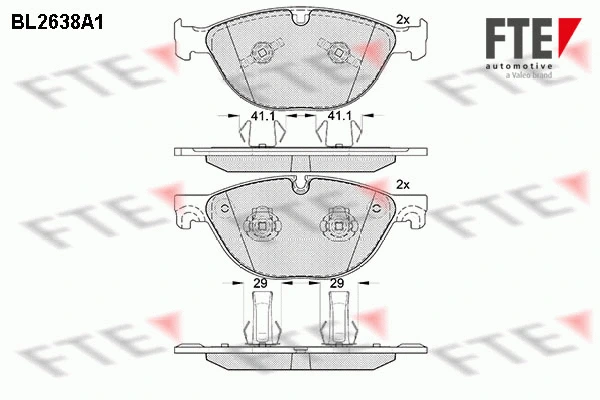 Brake Pad Set, disc brake (BL2638A1)
