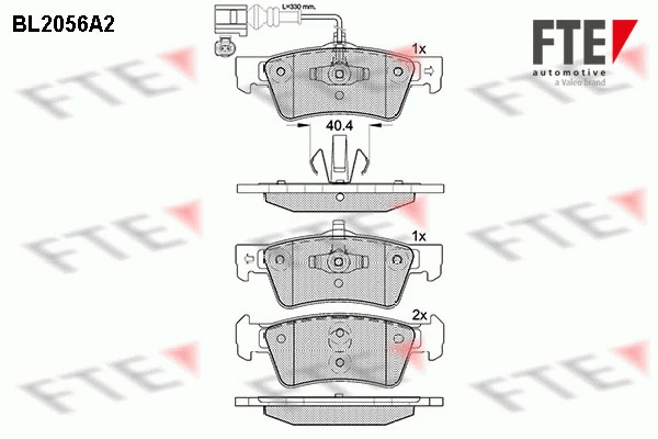 Brake Pad Set, disc brake (BL2056A2)