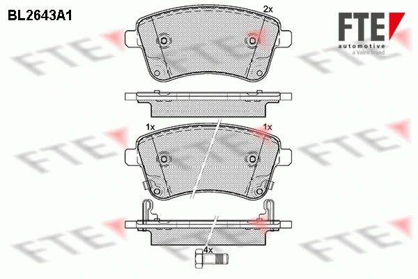 Brake Pad Set, disc brake (BL2643A1)