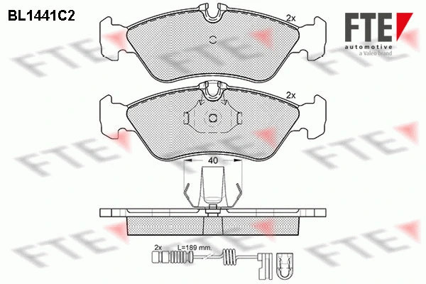 Brake Pad Set, disc brake (BL1441C2)