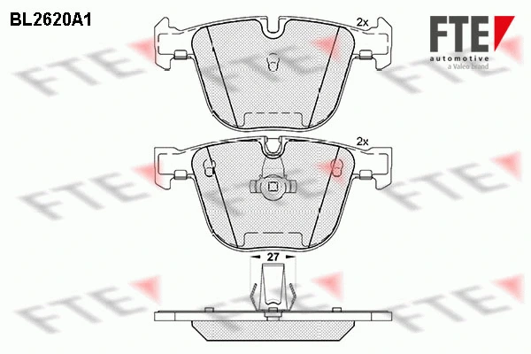 Brake Pad Set, disc brake (BL2620A1)