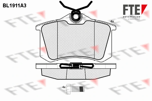 Brake Pad Set, disc brake (BL1911A3)