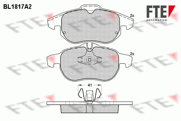 Brake Pad Set, disc brake (BL1817A2)