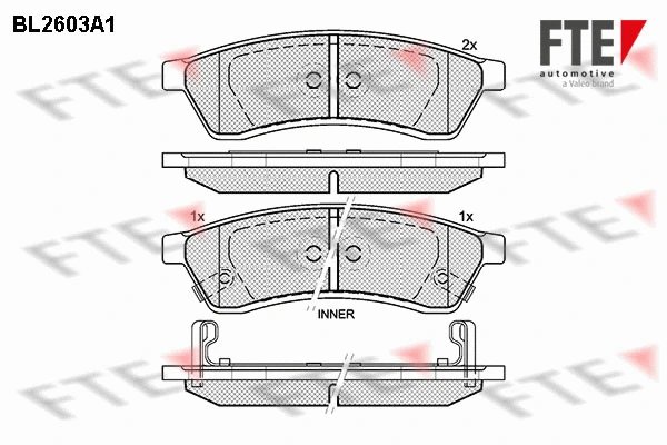 Brake Pad Set, disc brake (BL2603A1)