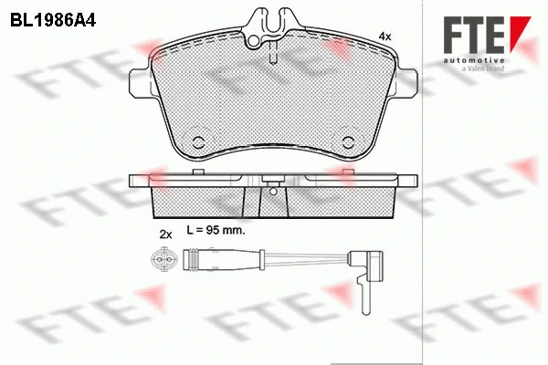 Brake Pad Set, disc brake (BL1986A4)