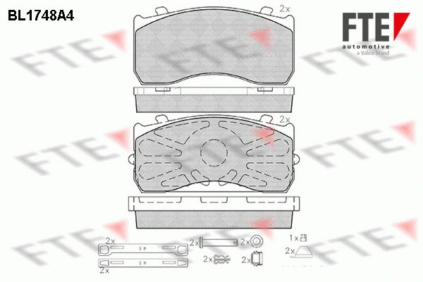 Brake Pad Set, disc brake (BL1748A4)