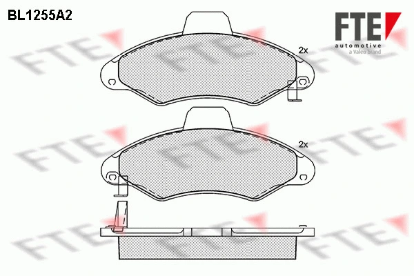 Brake Pad Set, disc brake (BL1255A2)