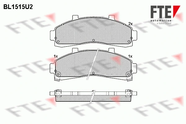 Brake Pad Set, disc brake (BL1515U2)
