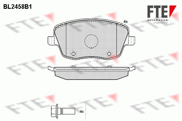 Brake Pad Set, disc brake (BL2458B1)