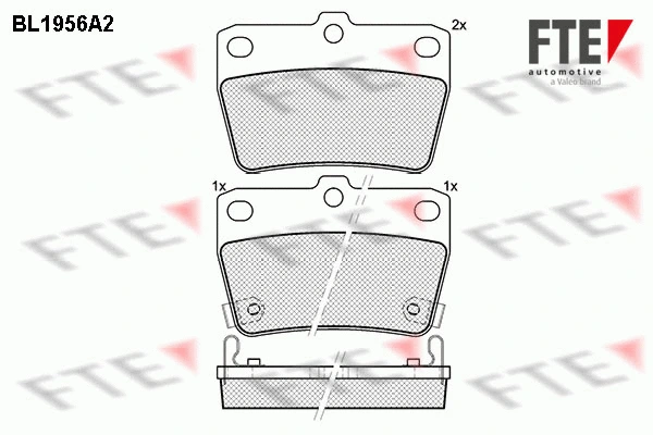 Brake Pad Set, disc brake (BL1956A2)
