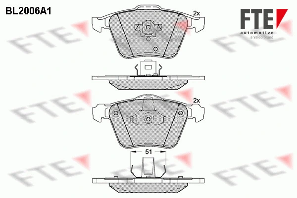 Brake Pad Set, disc brake (BL2006A1)