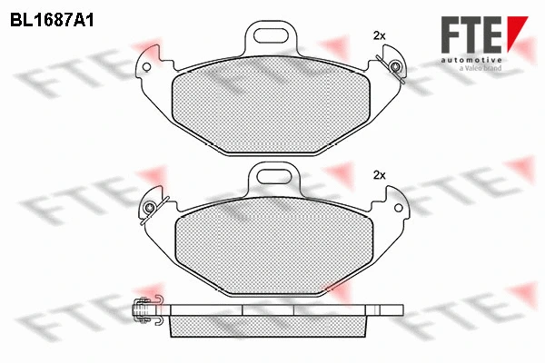Brake Pad Set, disc brake (BL1687A1)