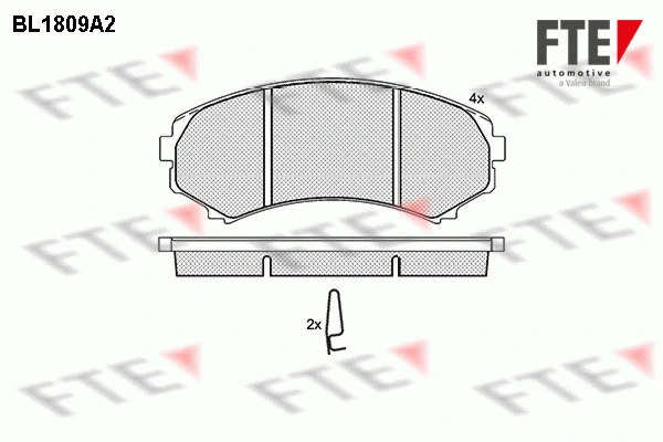 Brake Pad Set, disc brake (BL1809A2)