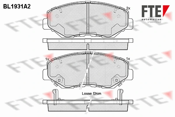 Brake Pad Set, disc brake (BL1931A2)