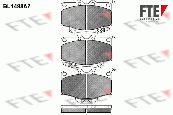 Brake Pad Set, disc brake (BL1498A2)